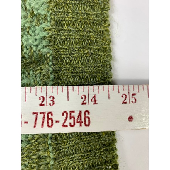 Vtg Harridge Row at Bonds Geometric 100% Virgin Wool Men's Green Sweater Large - Picture 9 of 9